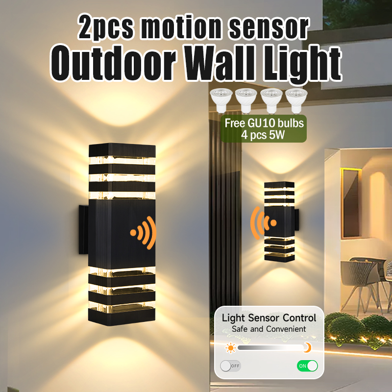 Outdoor Lighting With Outlet - Sensor Light Outdoor Wall Lamp GU10