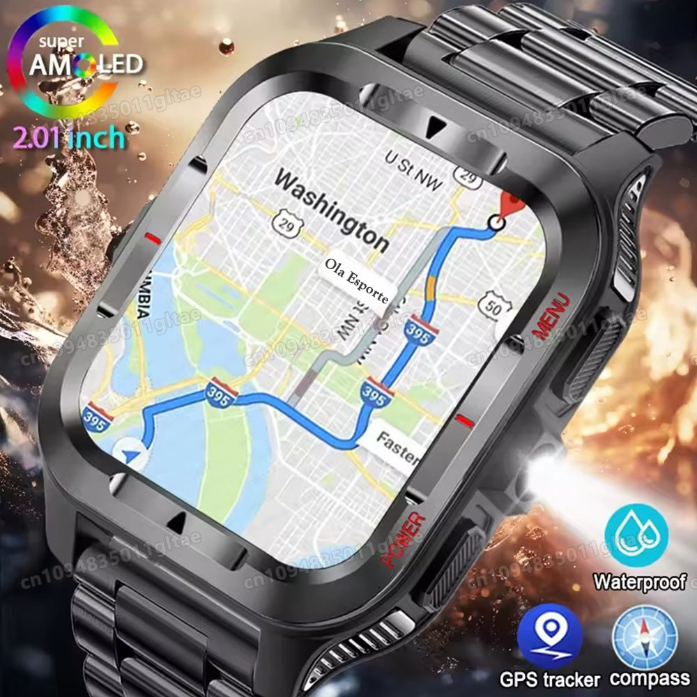 Outdoor Lighting Perspectives - Rugged Military Outdoor Sports Smart Watch