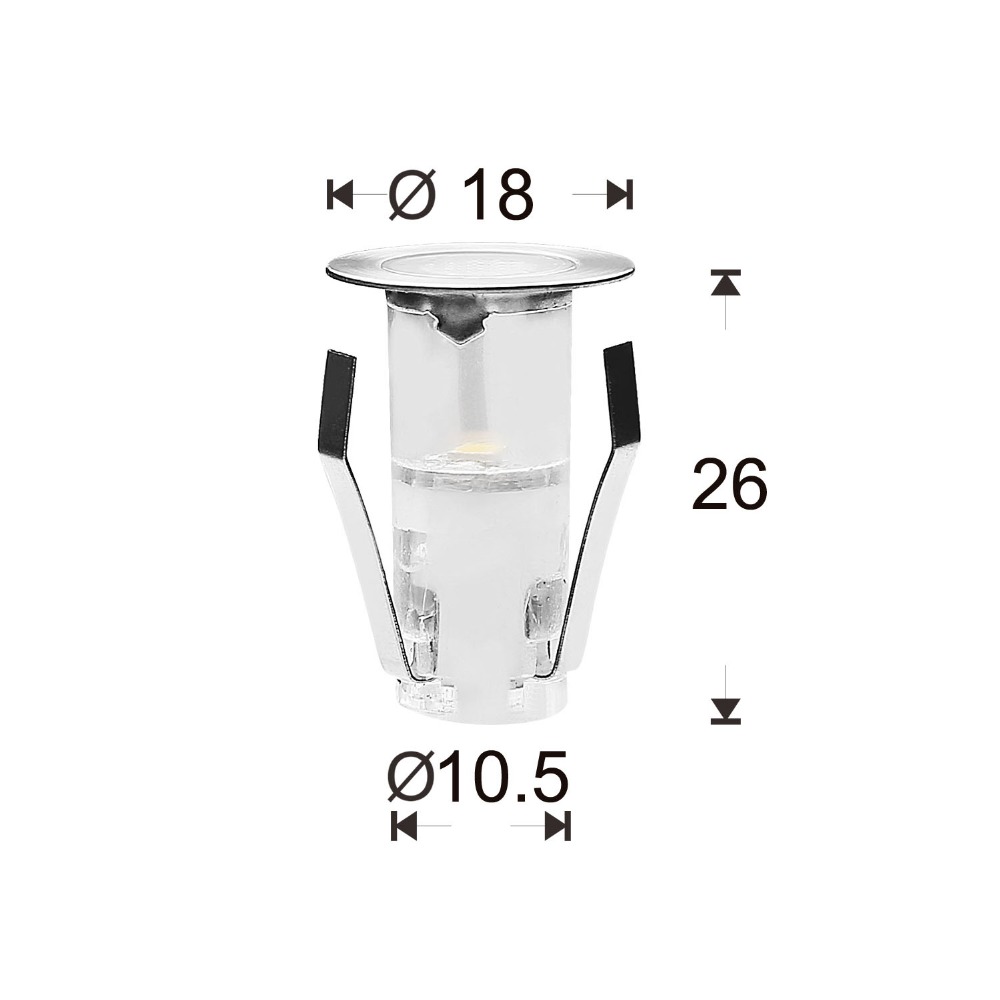 Ground Light Recessed - 10PCS LED Mini Deck Light IP67