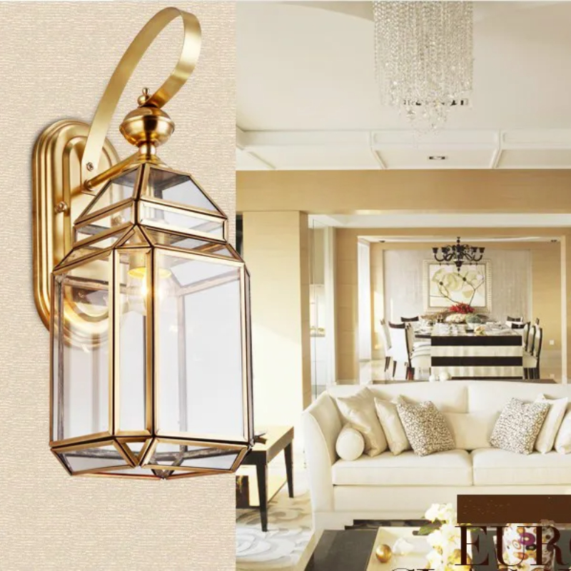Outdoor Lighting Bronze - Modern Bronze Wall Lamp D17cm Outdoor