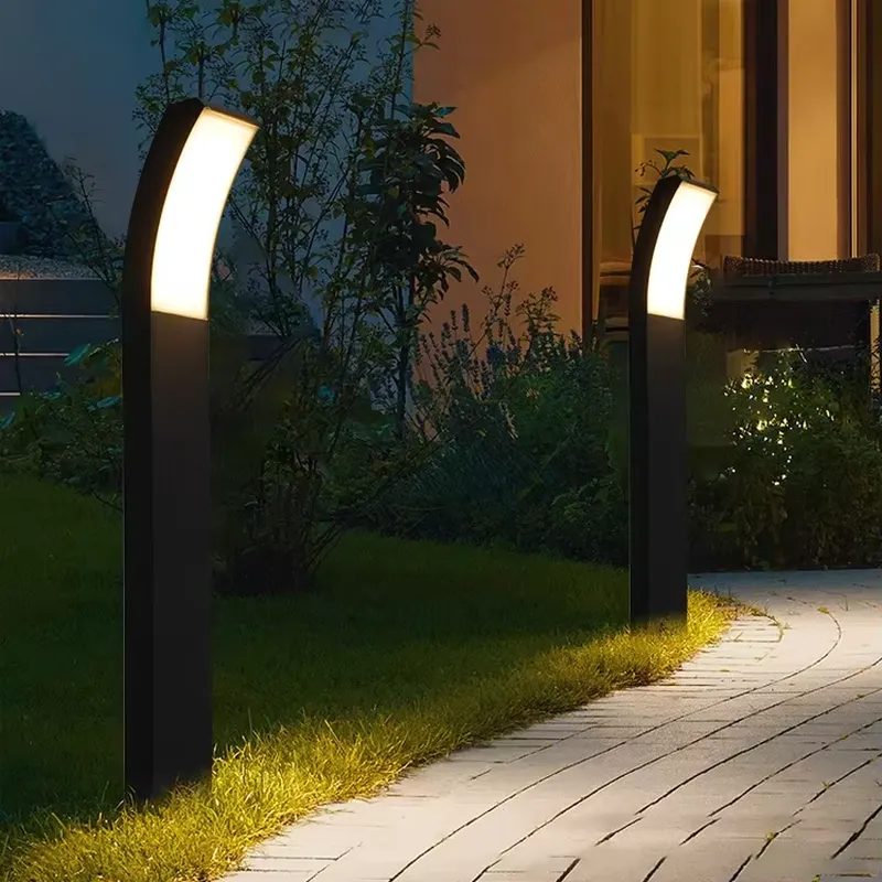 Outdoor Yard Lighting Fixtures - Modern LED Post Light Outdoor Garden