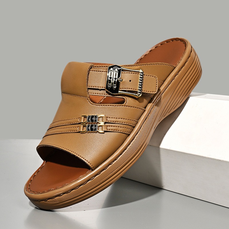 Outdoor Lighting High Quality - Men's Slippers High Quality Cow Leather
