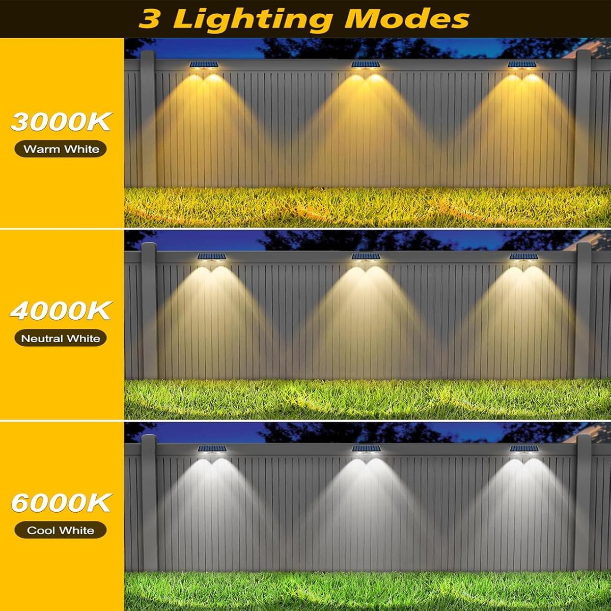 4Pcs Solar Fence Lights LED Wa - Outdoor Yard Lighting Fixtures review and price