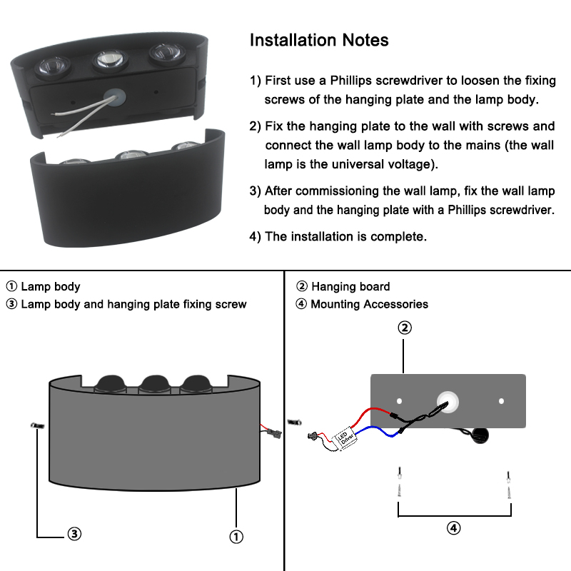 2W 4W 6W 8W 10W 12W LED Wall L - Outdoor Lighting With Outlet review and price