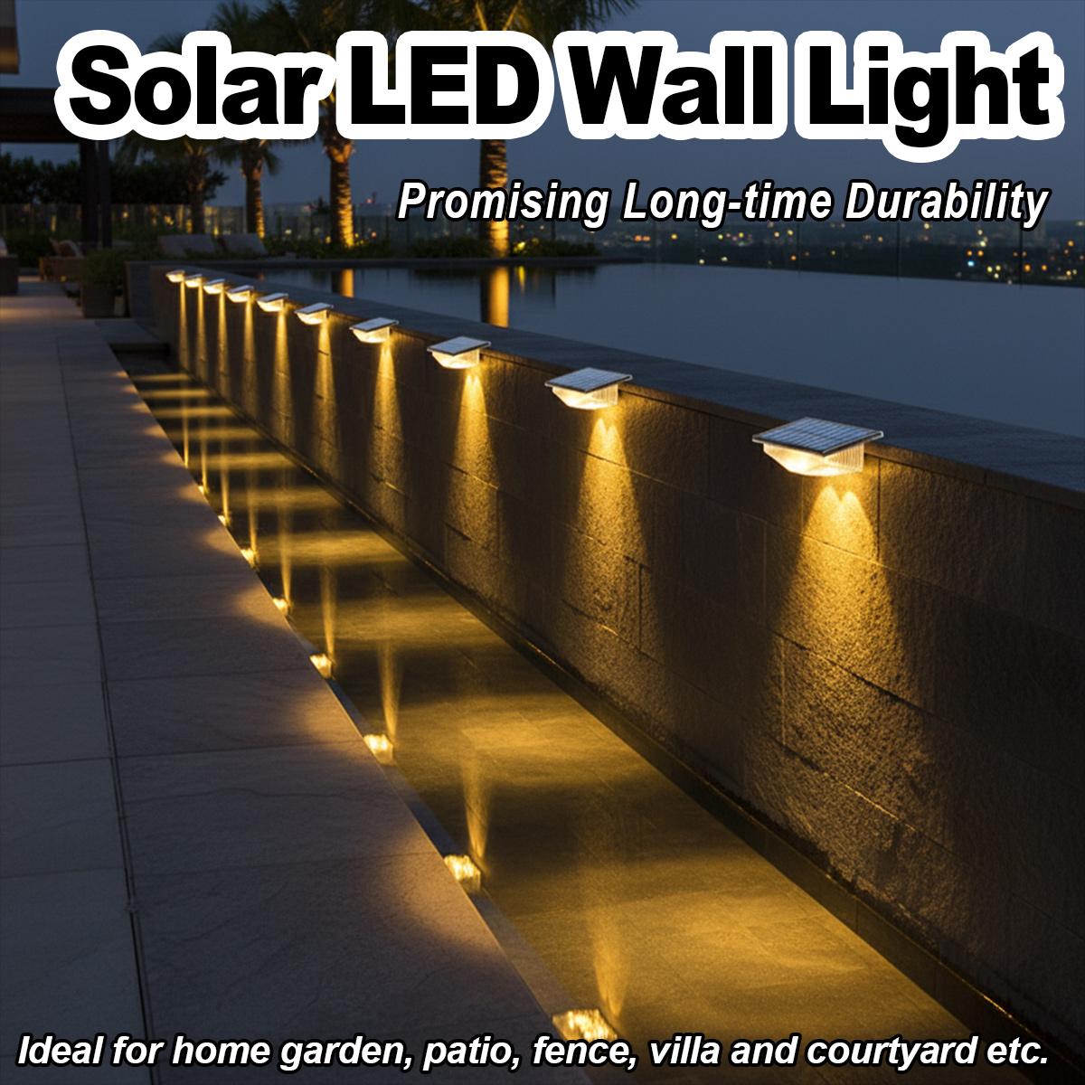 4Pcs Solar Fence Lights Dusk T - Outdoor Yard Lighting Fixtures review and price