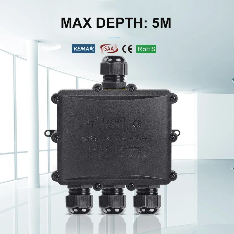 4Way 1In3Out IP68 Waterproof 4 - Outdoor Lighting Junction review and price