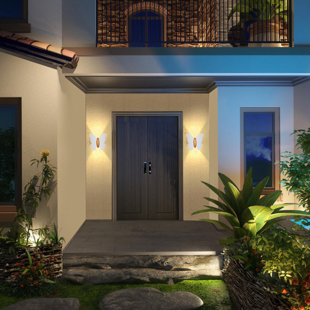 Butterflies Waterproof Wall La - Outdoor Yard Lighting Fixtures review and price