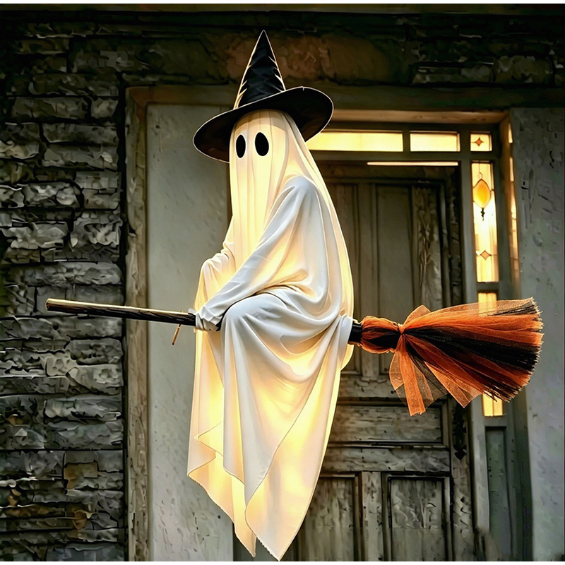 Halloween Flying Brooms And Gh - Outdoor Lighting Halloween review and price