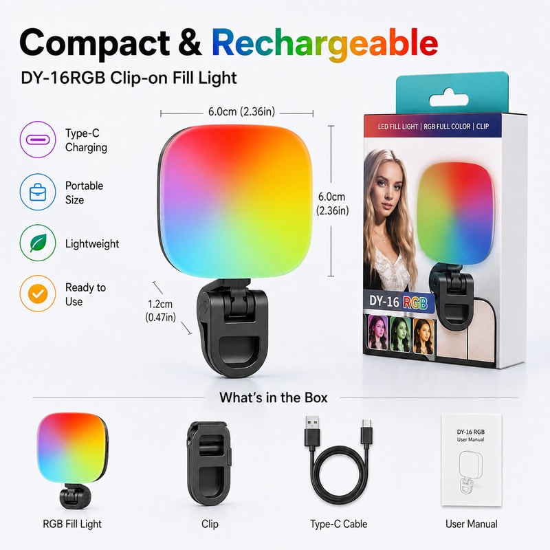 Portable RGB LED Fill Light Po - Outdoor Lighting For Photography review and price