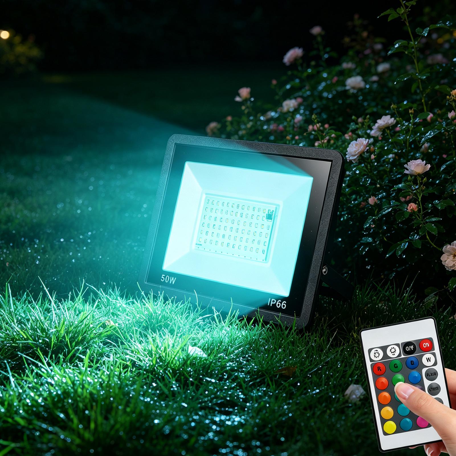 LED Flood Light Outdoor RGB Co - Outdoor Yard Lighting Fixtures review and price