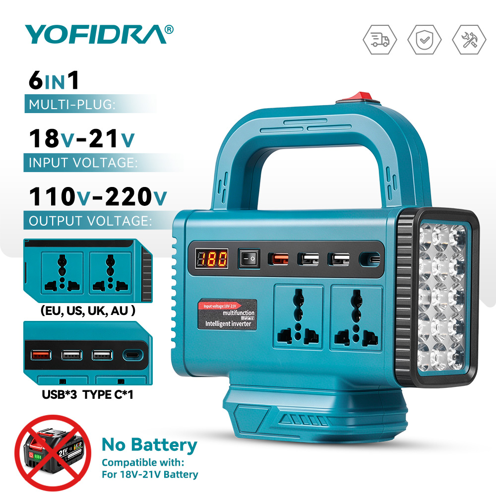 YOFIDRA 220V Portable Power In - Outdoor Lighting With Outlet review and price