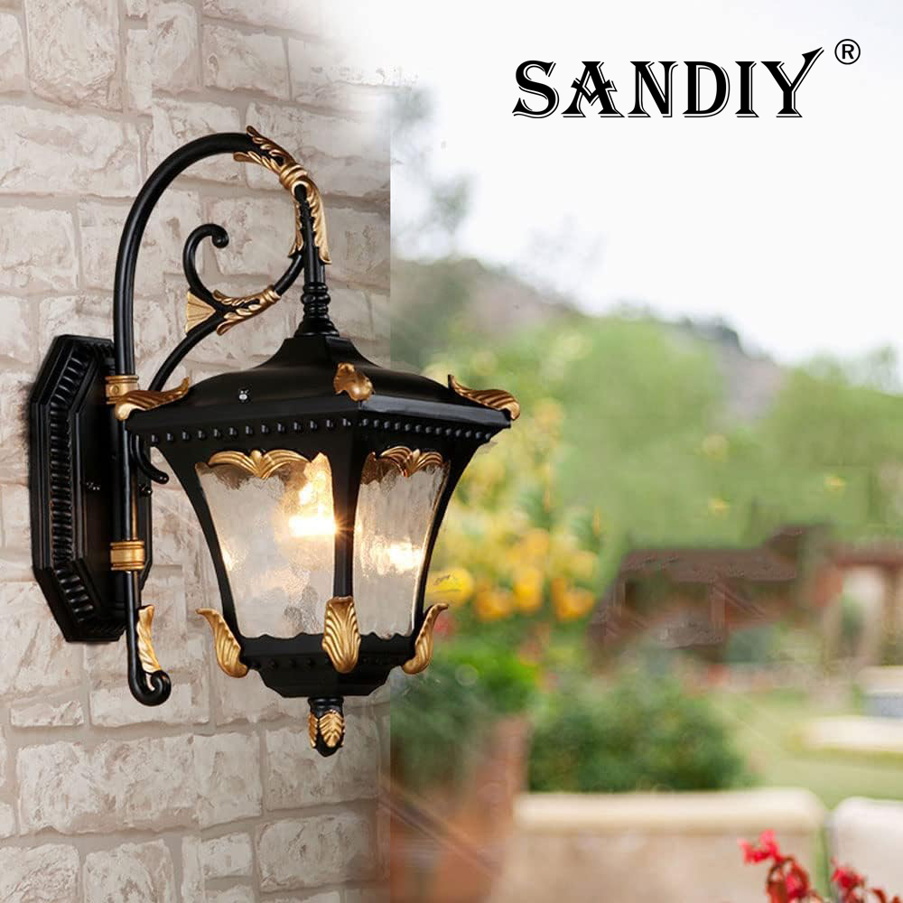 SANDIY Outdoor Wall Lamp Retro - Outdoor Yard Lighting Fixtures review and price