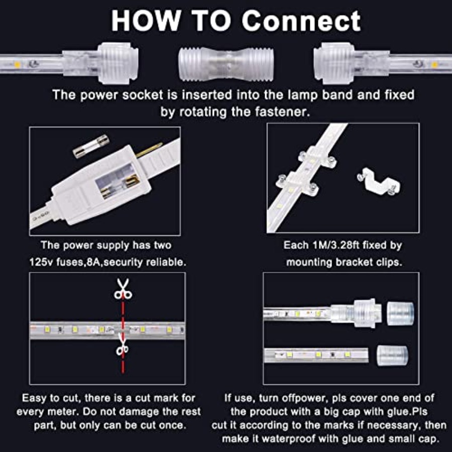 110V 2 Wire Led Strip Lights O - Outdoor Lighting No Wiring review and price