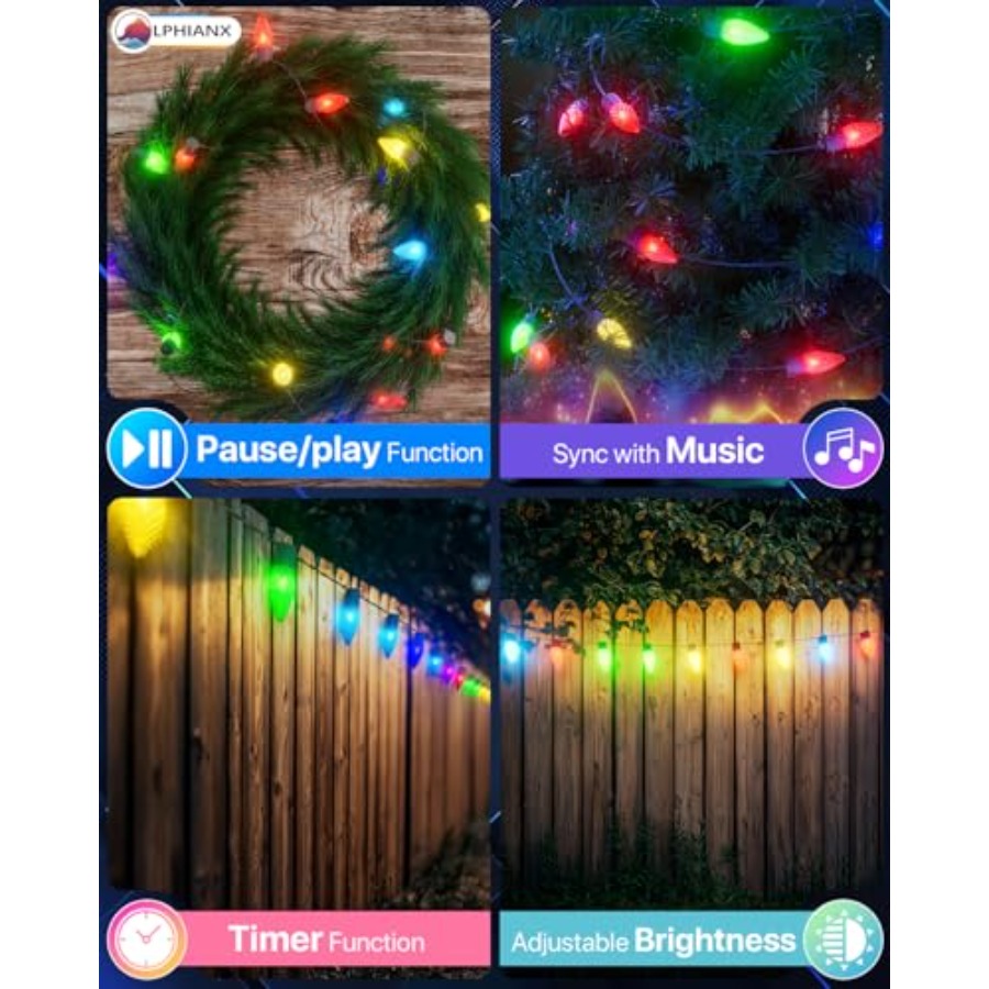 Outdoor Christmas lights, PVC- - Outdoor Lighting No Wiring review and price