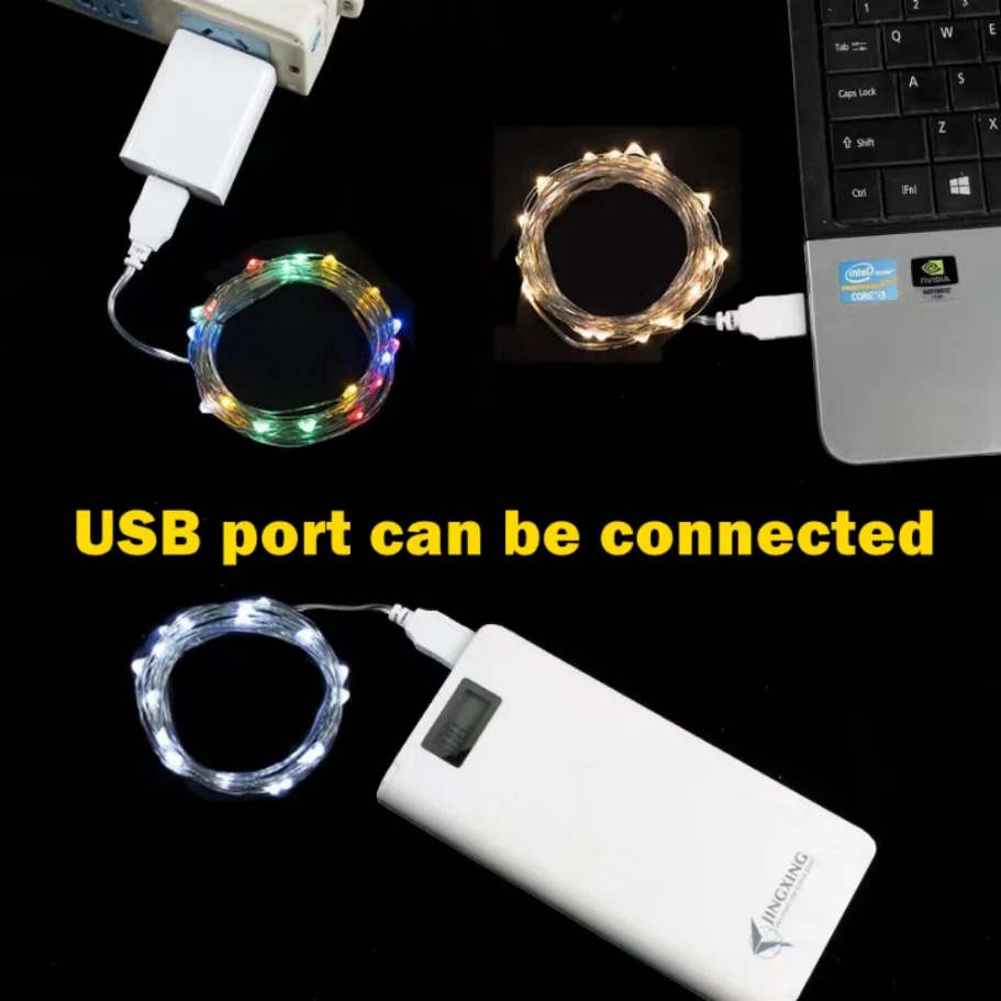 LED String Lights USB Copper W - Outdoor Lighting No Wiring review and price